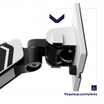 Suport pentru monitor Diablo X-Arm, 17-49 inch, Greutate maxima 20 kg, Iluminare RGB, Negru / Alb 5 - lerato.ro