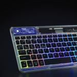 Tastatura wireless Dux Ducis CK, Wireless, Bluetooth, USB-C, 500mAh, Autonomie 80h, Transparent 11 - lerato.ro