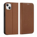 Carcasa flip cover Dux Ducis Skin X2 compatibila cu iPhone 14 Plus, Maro 3 - lerato.ro