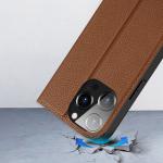 Carcasa flip cover Dux Ducis Skin X2 compatibila cu iPhone 14 Pro, Maro 14 - lerato.ro