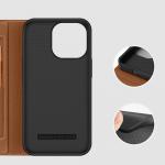 Carcasa flip cover Dux Ducis Skin X2 compatibila cu iPhone 14 Pro, Maro 11 - lerato.ro