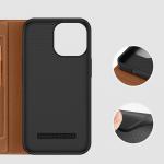 Carcasa flip cover Dux Ducis Skin X2 compatibila cu iPhone 14 Pro Max, Maro 12 - lerato.ro