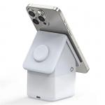 Statie de incarcare Duzzona W20, Compatibila MagSafe, Wireless Charge, 15W, USB-C, Alb 3 - lerato.ro