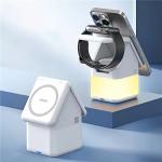 Statie de incarcare Duzzona W20, Compatibila MagSafe, Wireless Charge, 15W, USB-C, Alb 6 - lerato.ro