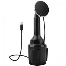 Accesorii auto, Incarcator auto wireless ENERGEA MagDrive cu MagSafe, 15W, USB-C, Negru, lerato.ro