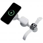 Incarcator wireless pliabil 3 in 1 Bazic GoMag Trio 2, 15W, MagSafe, Gri 5 - lerato.ro