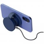 Incarcator wireless pliabil 3 in 1 Bazic GoMag Trio 2, 15W, MagSafe, Albastru 4 - lerato.ro