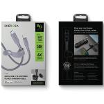 Cablu pentru incarcare si transfer de date ENERGEA Flow C94, USB-C la Lightning, 60W, 3A, 480Mbps, 1.5m, Mov 7 - lerato.ro