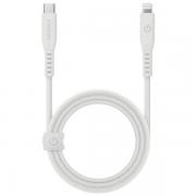 Cablu pentru incarcare si transfer de date ENERGEA Flow C94, USB-C la Lightning, 60W, 3A, 480Mbps, 1.5m, Alb