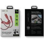 Cablu pentru incarcare si transfer de date ENERGEA Flow C94, USB-C la Lightning, 60W, 3A, 480Mbps, 1.5m, Rosu 7 - lerato.ro