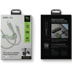 Cablu pentru incarcare si transfer de date ENERGEA Flow C94, USB-C la Lightning, 60W, 3A, 480Mbps, 1.5m, Verde 7 - lerato.ro