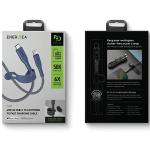 Cablu pentru incarcare si transfer de date ENERGEA Flow C94, USB-C la Lightning, 60W, 3A, 480Mbps, 1.5m, Albastru 7 - lerato.ro