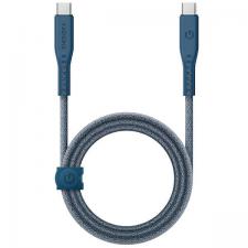 Cablu pentru incarcare si transfer de date ENERGEA Flow, USB-C la USB-C, 240W, 5A, 480Mbps, 1.5m, Albastru