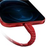 Cablu pentru incarcare si transfer de date ENERGEA Nyloflex C89, USB-A la Lightning, 3A, 480Mbps, 1.5m, Rosu 5 - lerato.ro