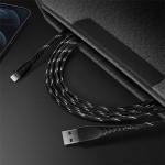 Cablu pentru incarcare si transfer de date ENERGEA Nyloflex C89, USB-A la Lightning, 3A, 480Mbps, 1.5m, Rosu 6 - lerato.ro