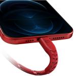 Cablu pentru incarcare si transfer de date ENERGEA Nyloflex C94, USB-C la Lightning, 3A, 480Mbps, 1.5m, Rosu 5 - lerato.ro