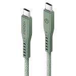 Cablu pentru incarcare si transfer de date ENERGEA Flow, USB-C la USB-C, 240W, 5A, 480Mbps, 1.5m, Verde 3 - lerato.ro