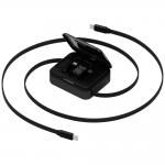 Cablu pentru incarcare si transfer de date 5 in 1 ENERGEA Bazic Loop, USB-C la USB-C, Adaptor Lightning / USB-A / MicroUSB, 60W,  480Mbps, 1m, Negru 12 - lerato.ro