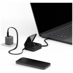 Cablu pentru incarcare si transfer de date 5 in 1 ENERGEA Bazic Loop, USB-C la USB-C, Adaptor Lightning / USB-A / MicroUSB, 60W,  480Mbps, 1m, Negru 14 - lerato.ro