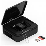 Cablu pentru incarcare si transfer de date 5 in 1 ENERGEA Bazic Loop, USB-C la USB-C, Adaptor Lightning / USB-A / MicroUSB, 60W,  480Mbps, 1m, Negru 11 - lerato.ro