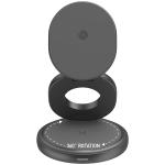 Incarcator Wireless Bazic Bazic GoMag Gyre 3in1, Pliabil, Rotire 360 grade, Compatibil MagSafe, Putere 15W, 3A, USB-C, Gunmetal 4 - lerato.ro