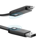 Cablu pentru incarcare si transfer de date ENERGEA Bazic GoCharge Alucable 4 in 1, USB-A / USB-C la USB-C / Lightning, 60W,  480Mbps, 1m, Negru 4 - lerato.ro