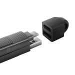 Cablu pentru incarcare si transfer de date ENERGEA Bazic GoCharge Alucable 4 in 1, USB-A / USB-C la USB-C / Lightning, 60W,  480Mbps, 1m, Negru 6 - lerato.ro