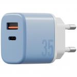 Incarcator retea Bazic GoPort Velox, 35W, 3A, 1xUSB-C / 1xUSB-A, Fast Charging, Cablu USB-C/USB-C inclus, Albastru 5 - lerato.ro