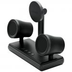 Statie de incarcare 2 in 1 Energea Magaudio Stand, 15W, Difuzoare stereo 8W incluse, MagSafe, Rotire 360 grade, USB-C, Negru 8 - lerato.ro