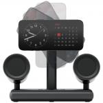 Statie de incarcare 2 in 1 Energea Magaudio Stand, 15W, Difuzoare stereo 8W incluse, MagSafe, Rotire 360 grade, USB-C, Negru 10 - lerato.ro
