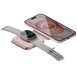 Incarcator Wireless Bazic GoMag Trio Plus Compact 3in1, Compatibil MagSafe, Putere 15W, 3A, USB-C, Roz 4 - lerato.ro