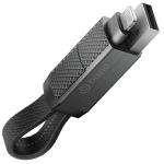 Cablu pentru incarcare si transfer de date ENERGEA Bazic GoCharge Alucable 4 in 1, USB-A / USB-C la USB-C / Lightning, 60W,  480Mbps, 15cm, Negru 2 - lerato.ro