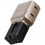 Incarcator retea Energea TravelGo, 45W, 3A, 2xUSB-C, Fast Charging, Gold 2 - lerato.ro