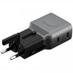 Incarcator retea Energea TravelGo, 45W, 3A, 2xUSB-C, Fast Charging, Graphite Black 5 - lerato.ro