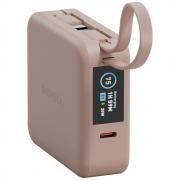 Baterie externa Energea MagPac Mini Plus, 10000mAh, 20W, Incarcare Wireless 15W, 1x USB-C, 2x Cablu USB-C, Roz