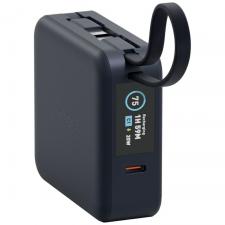 Baterie externa Energea MagPac Mini Plus, 10000mAh, 20W, Incarcare Wireless 15W, 1x USB-C, 2x Cablu USB-C, Albastru