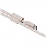 Snur pentru carcase 2 in 1 ENERGEA Lasso, Cablu USB-C la USB-C, 480Mbps, 240W, Lungime 1.5m, Sand 4 - lerato.ro