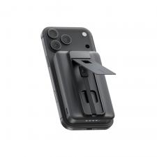 Baterie externa portabila Energea MagPac Pro 35S 3C cu MagSafe si Kickstand, 10000 mAh, PD 30W, Incarcare Wireless 15W, USB-C, Negru