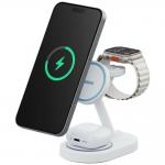 Incarcator Wireless 3 in 1 Energea GoMag Station 2 cu MagSafe, Incarcare Wireless 15W, USB-C, Alb 4 - lerato.ro