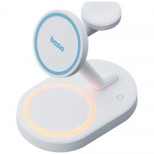 Incarcator Wireless 3 in 1 Energea GoMag Station 2 cu MagSafe, Incarcare Wireless 15W, USB-C, Alb