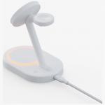 Incarcator Wireless 3 in 1 Energea GoMag Station 2 cu MagSafe, Incarcare Wireless 15W, USB-C, Alb 5 - lerato.ro