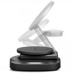 Incarcator Wireless 3 in 1 Energea Alumag GYRO 360 cu MagSafe, Pliabil, Incarcare Wireless 25W, Alimentare USB-C, Gunmetal 3 - lerato.ro