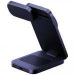 Incarcator Wireless 3 in 1 Energea MagTrio 2 cu MagSafe, Pliabil, Incarcare Wireless 15W, Alimentare USB-C, Albastru 4 - lerato.ro