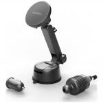 Suport auto  Energea Magdrive Kit cu MagSafe, Dashboard / Windshield / Air Vent Mount, Incarcare Wireless 15W, Alimentare USB-C, Negru 4 - lerato.ro