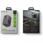 Adaptor retea Energea TravelWorld GAN85, 1x USB-A, 3x USB-C, 1x Cablu USB-C, 85W, Compatibil cu prize EU/UK/US/AU, Gunmetal 7 - lerato.ro