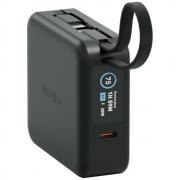 Baterie externa portabila Energea MagPac Mini Plus, 10000 mAh, 20W, Incarcare Wireless 15W, 1x USB-C, 2x Cablu USB-C, Negru