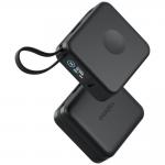 Baterie externa portabila Energea MagPac Mini Plus, 10000 mAh, 20W, Incarcare Wireless 15W, 1x USB-C, 2x Cablu USB-C, Negru 4 - lerato.ro