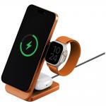 Incarcator Wireless 3 in 1 Energea MagTrio 2 cu MagSafe, Pliabil, Incarcare Wireless 25W, Alimentare USB-C, Portocaliu 2 - lerato.ro