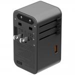 Adaptor retea Energea TravelWorld GaN, 3x USB-C, 1x USB-A, 160W, Compatibil cu prize EU/UK/US/AU, Gunmetal 6 - lerato.ro