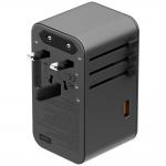 Adaptor retea Energea TravelWorld GaN, 3x USB-C, 1x USB-A, 160W, Compatibil cu prize EU/UK/US/AU, Gunmetal 8 - lerato.ro